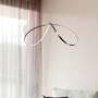 Pendant lamp Loop Line Metal Silver 1