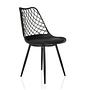 Begio S Shell chair with seat cushion Black 1
