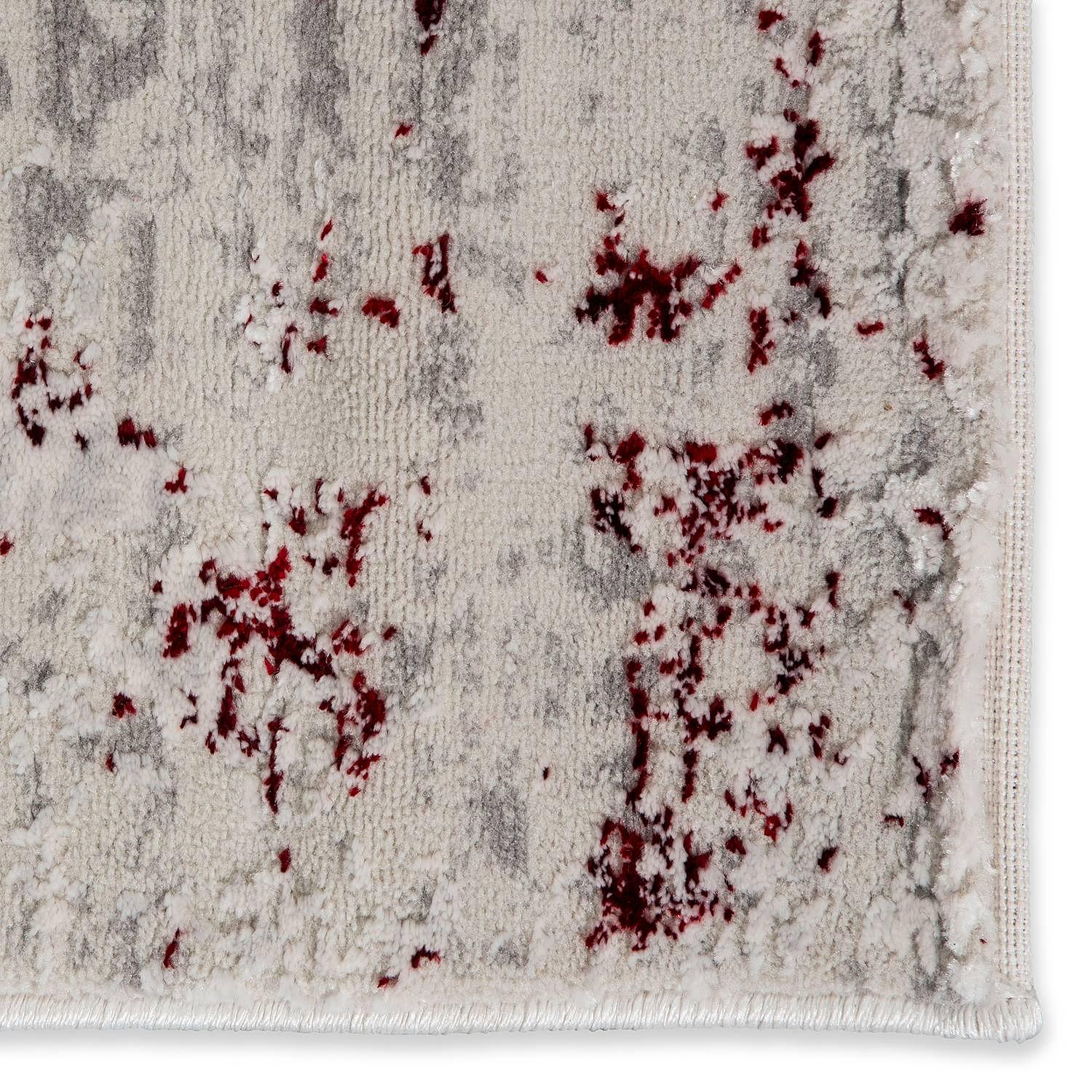 Noa I Kurzflorteppich Rot Creme 80 x 150 cm 3
