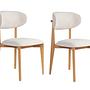 2x Lionte Dining chair Wood veneer White 0