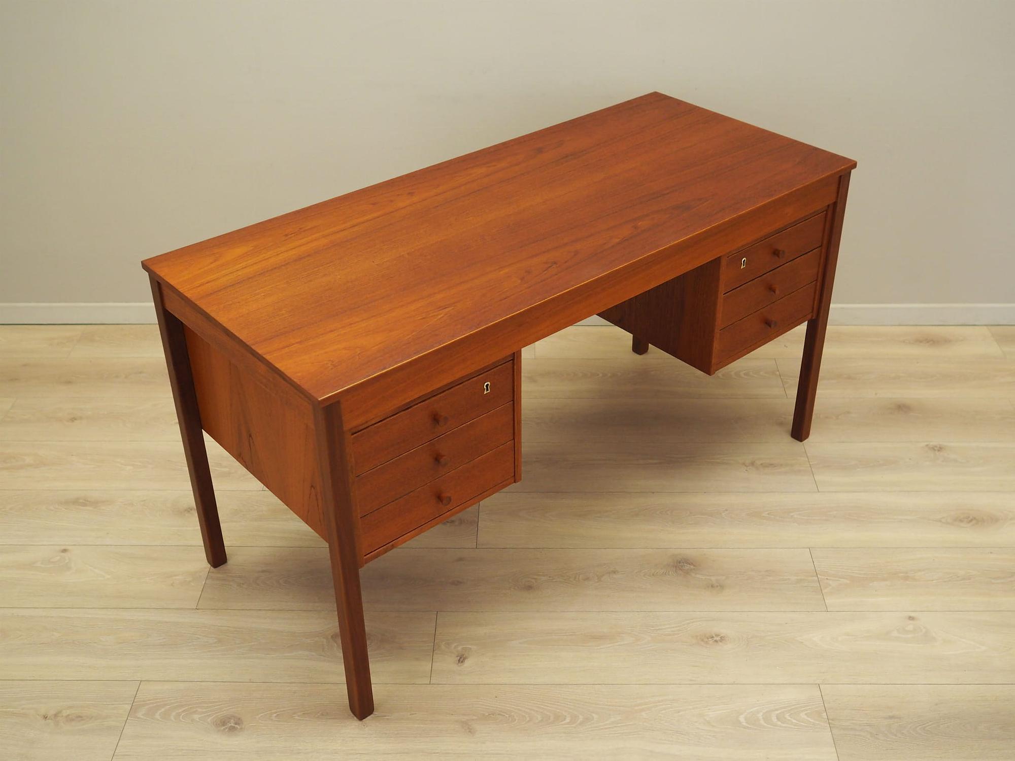 Schreibtisch Teakholz 1970er Jahre 5