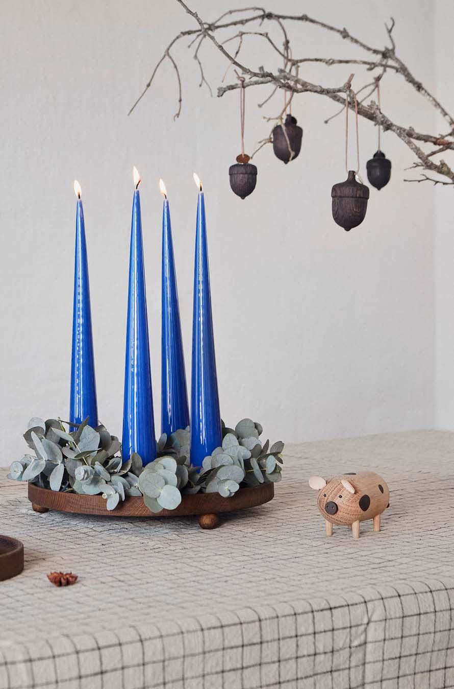 Inka Tray Round Groß Eiche Braun 3