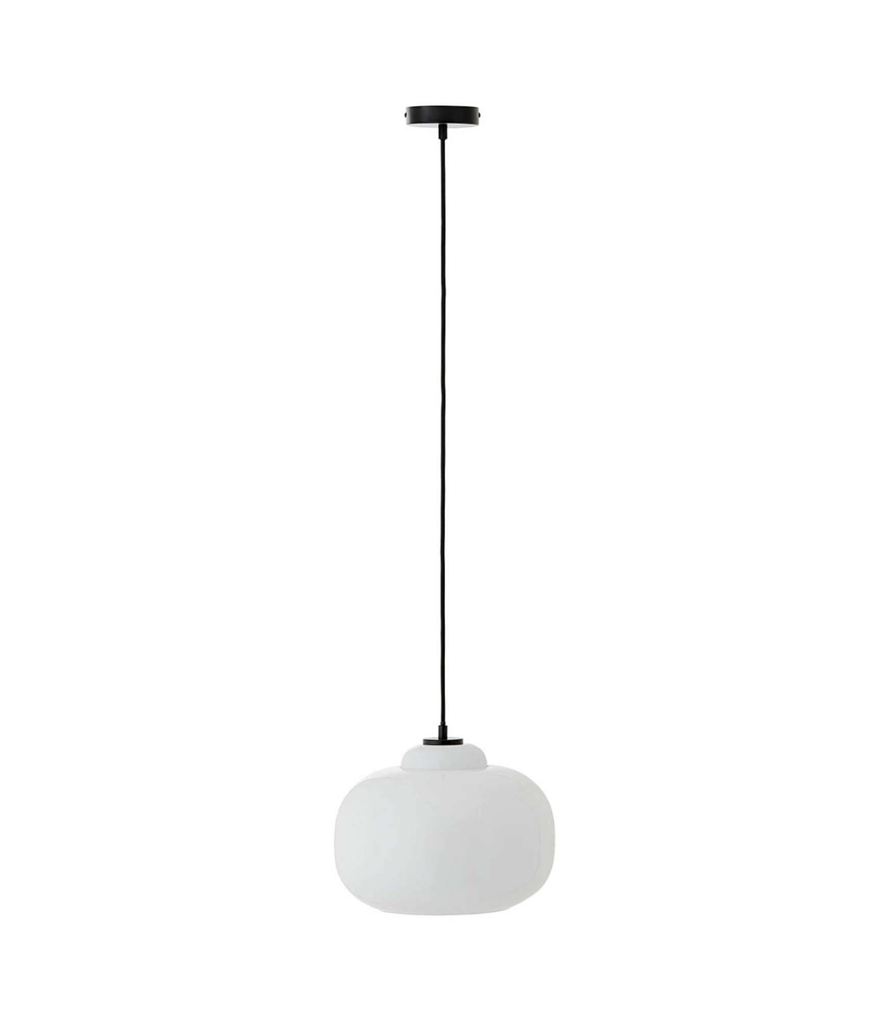 Pendant light 1-light glass metal white 3