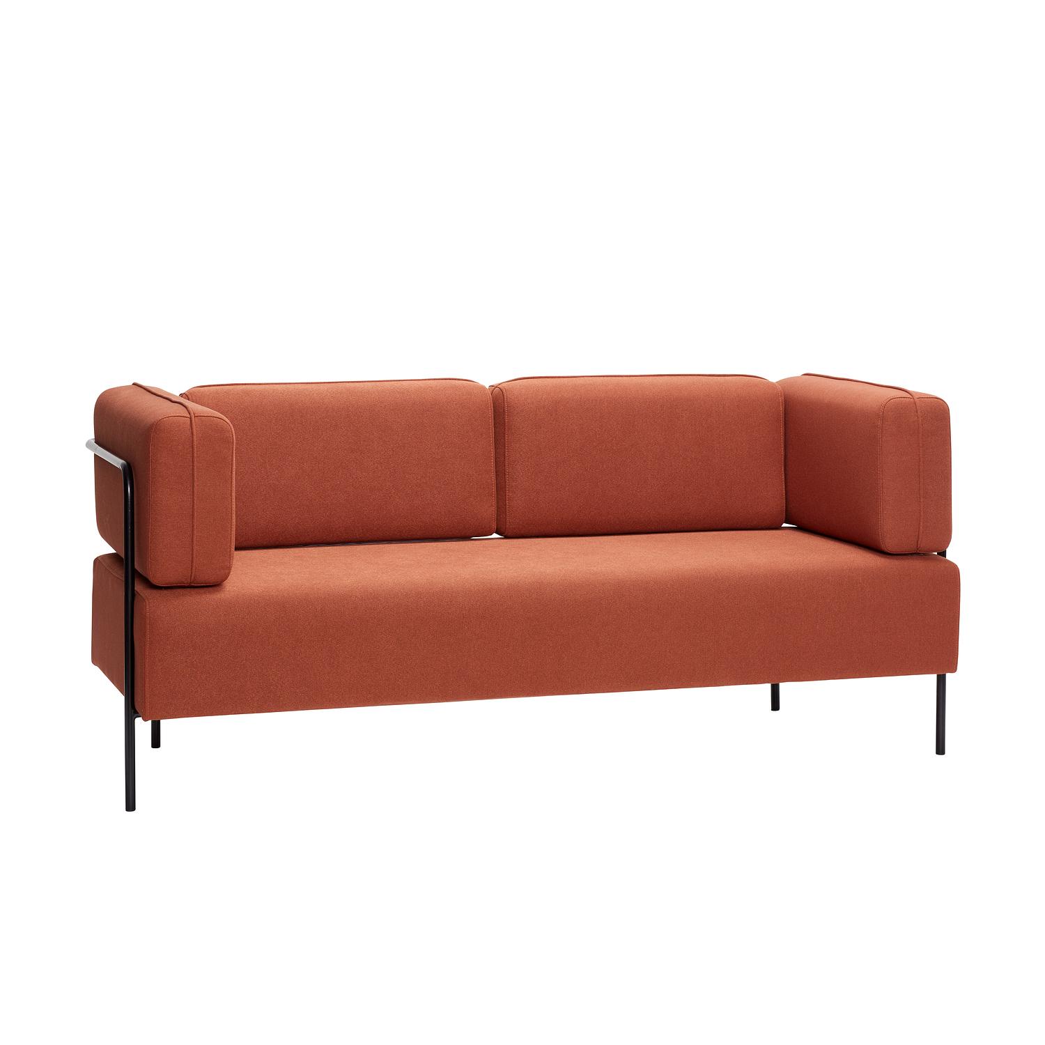 Block Sofa 2-Sitzer Rotbraun 1