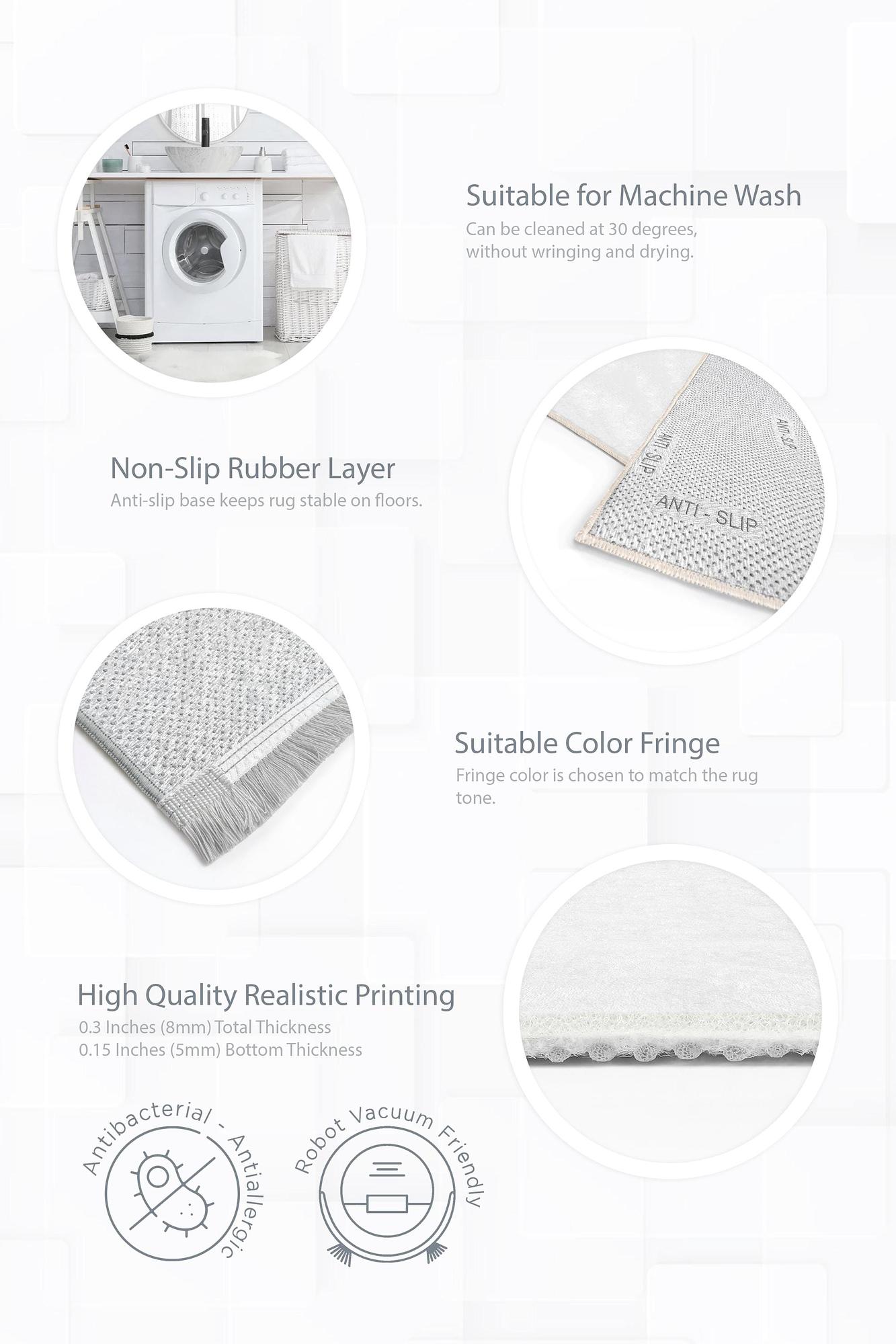 Regenbogen Kinderteppich Mehrfarbig 160x230 cm 4