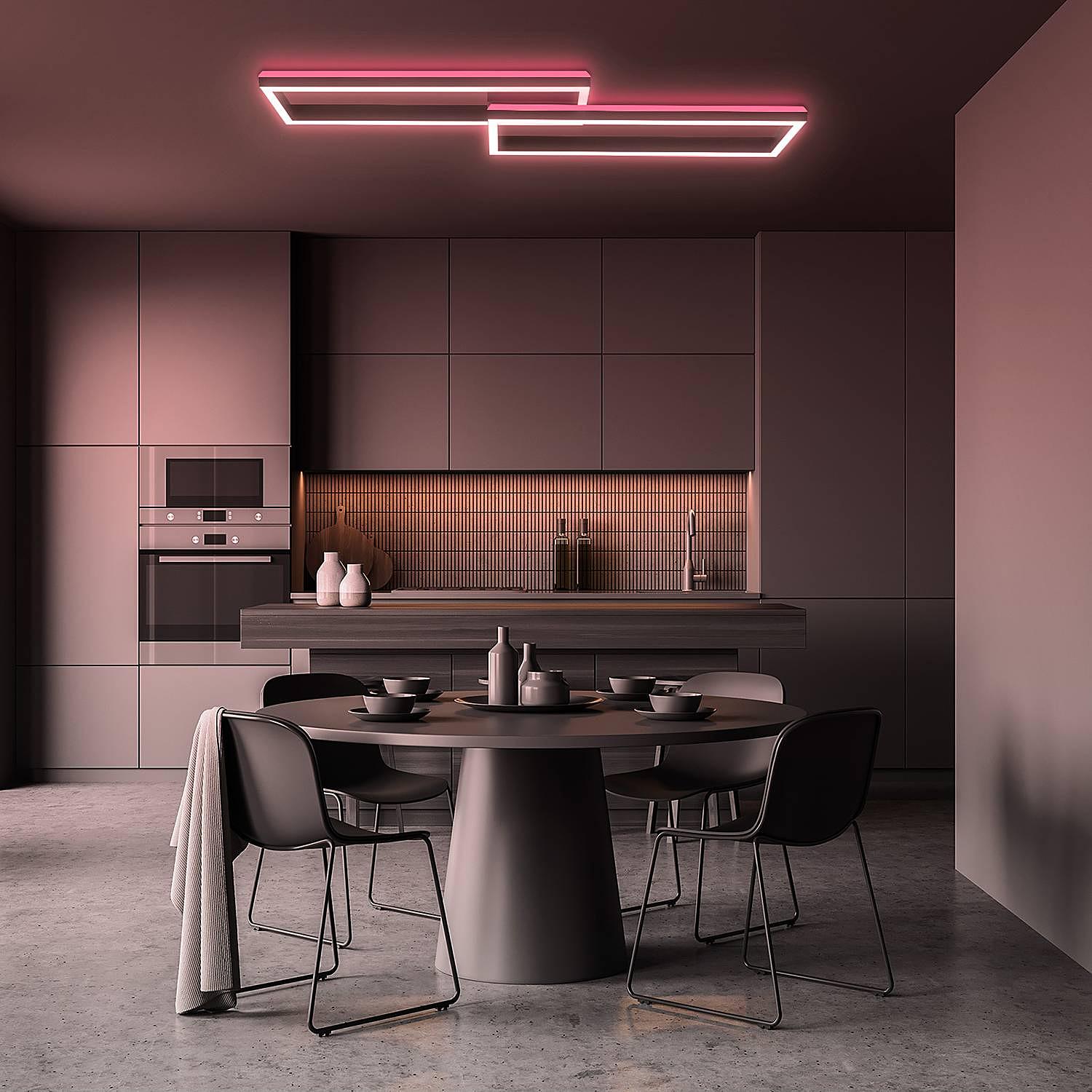 LED-Deckenleuchte Frame Back V Nylon / Eisen 2-flammig 2