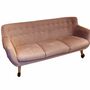 Anne Sofa 3-Sitzer Velour Lux Vintage Rosa 0