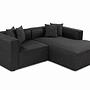 Mora Ecksofa Links Schwarzgrau 0