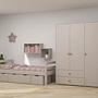 Kleiderschrank Extra Hoch Holz Grau 1