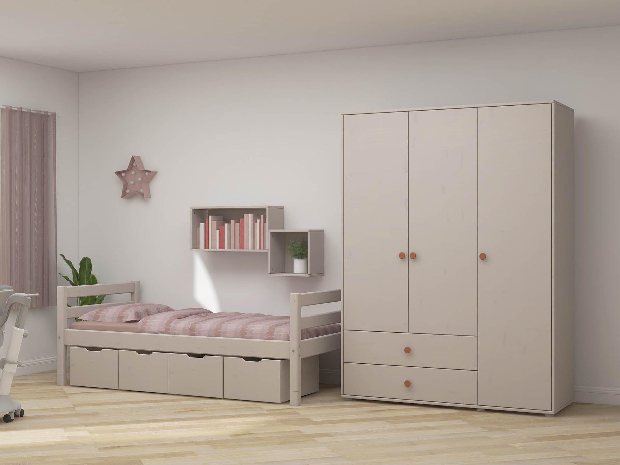 Kleiderschrank Extra Hoch Holz Grau 1