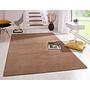 Fancy mixed fabric short-pile rug Brown 100 x 150 cm 2