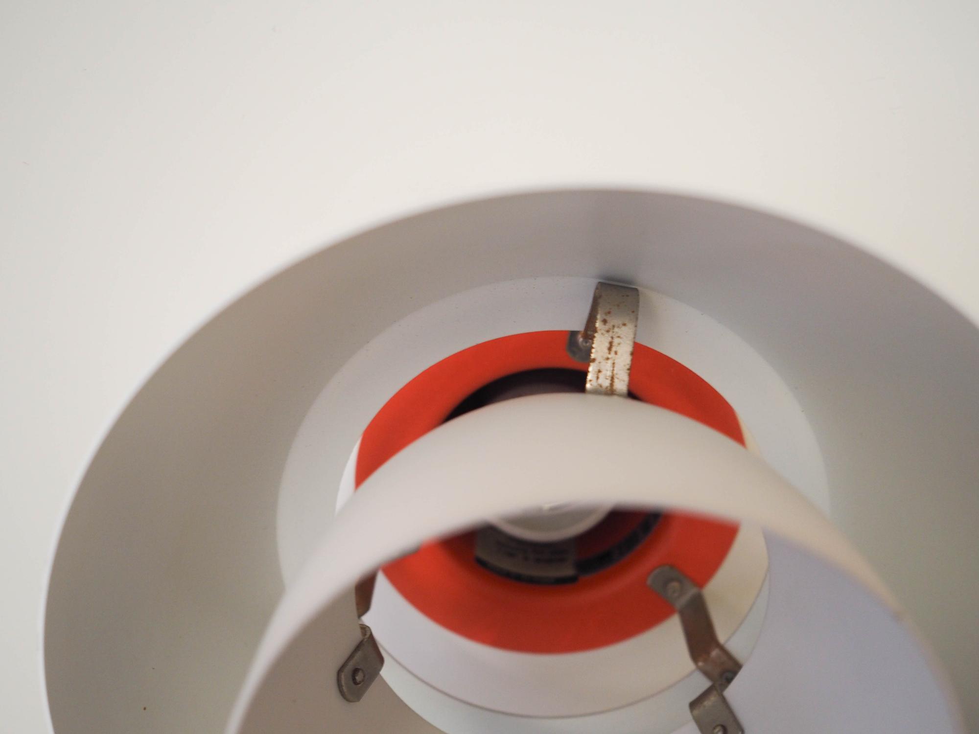 Hängelampe Weiß 1960er Jahre 8