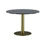 Estelle Dining Table Grey Marble Brass Ø106cm 2