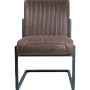 Texas Esszimmerstuhl Leder Metall 0