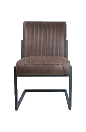 Texas Esszimmerstuhl Leder Metall 0