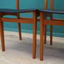 4x Vintage Chair Beech Wood Faux Leather Black 1970s 7