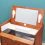 Vintage dressing table Teak wood brown 1960s 8