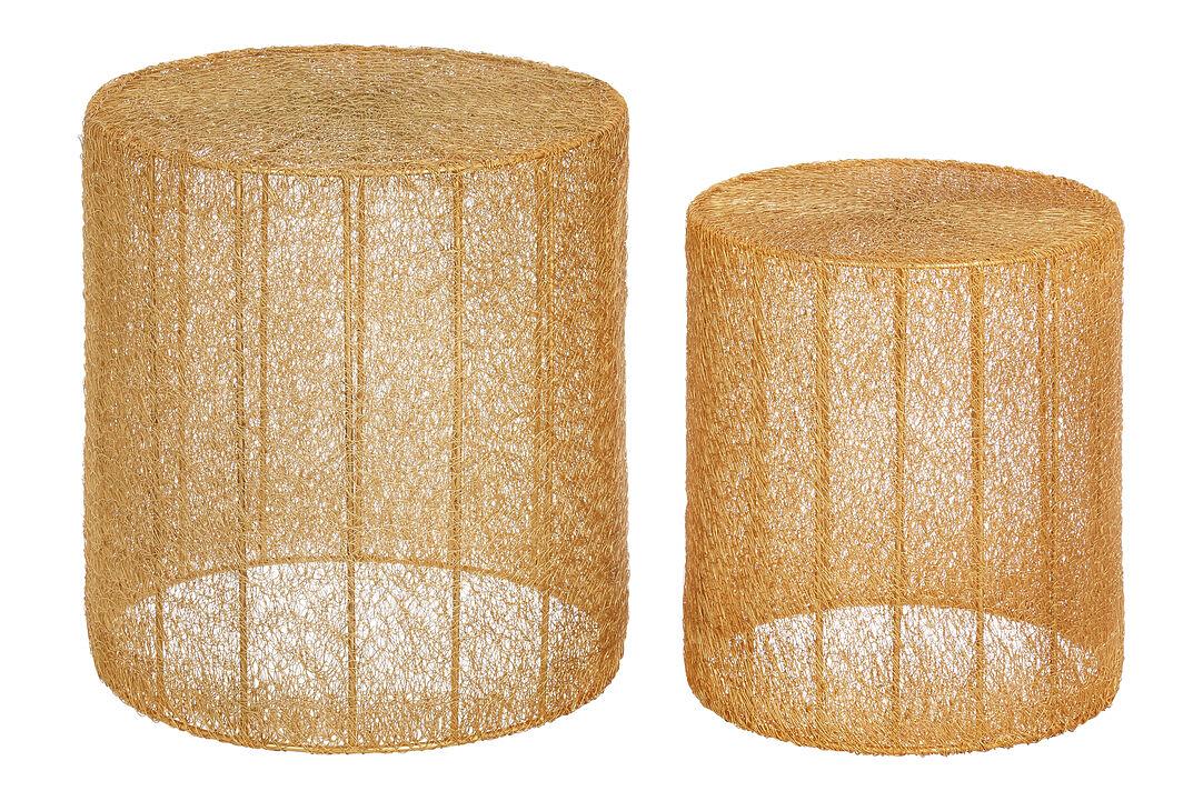 2x Templar Side Table Iron Gold 1