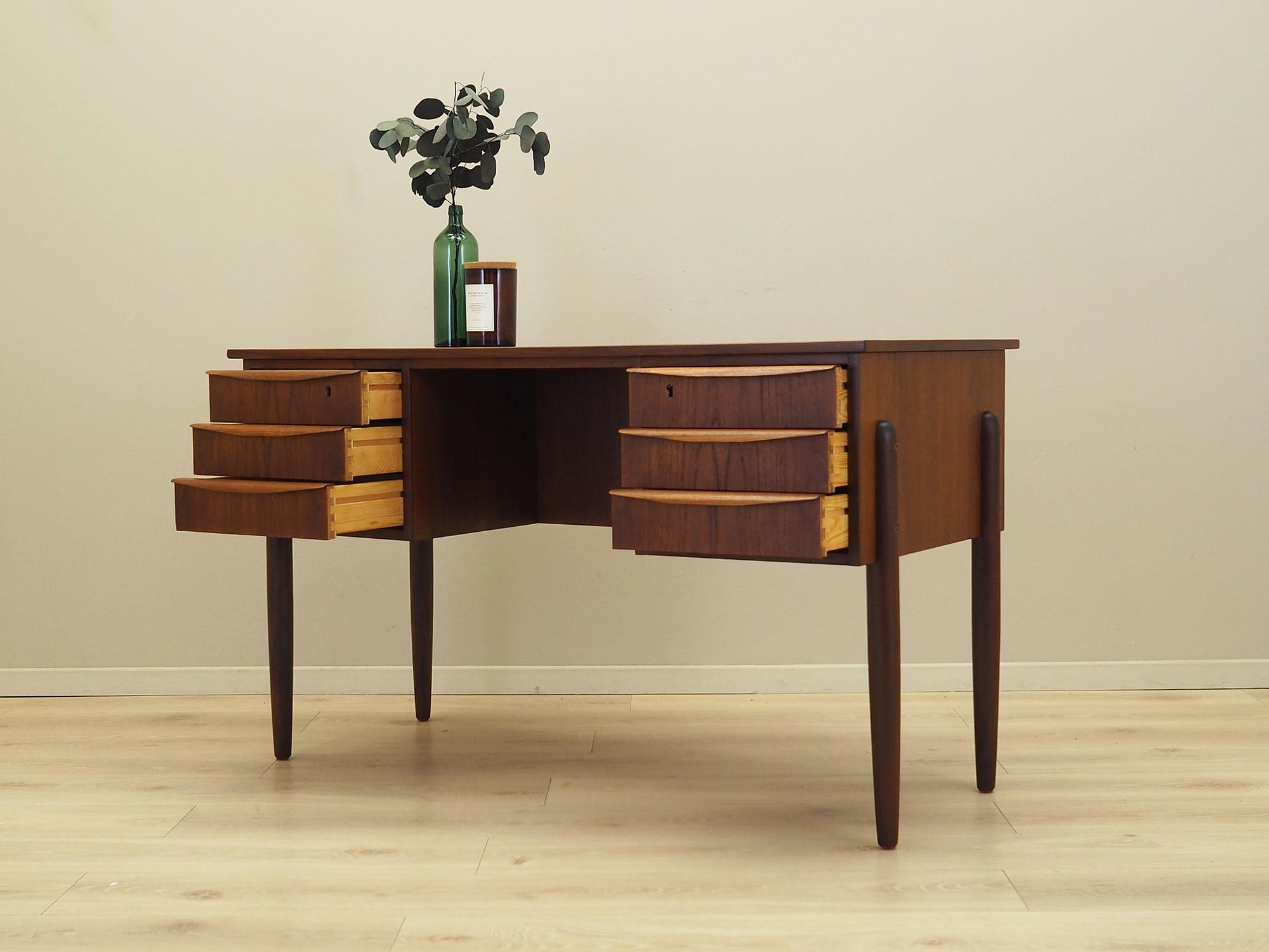 Schreibtisch Teakholz 1960er Jahre 4