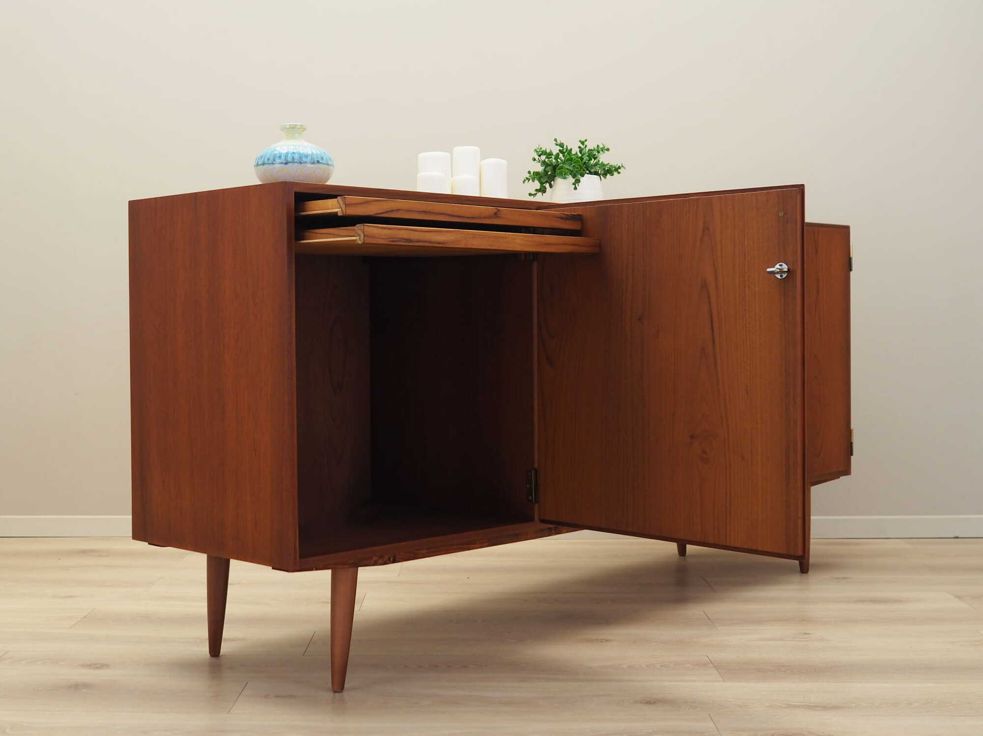 Vintage Sideboard Teakholz Braun 1960er Jahre 5