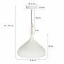 Pendant lamp aluminum beech wood white 3