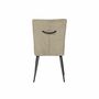 2x Dining chair steel fabric beige 5