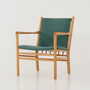 Vintage chair Beech wood Green 1970s 2