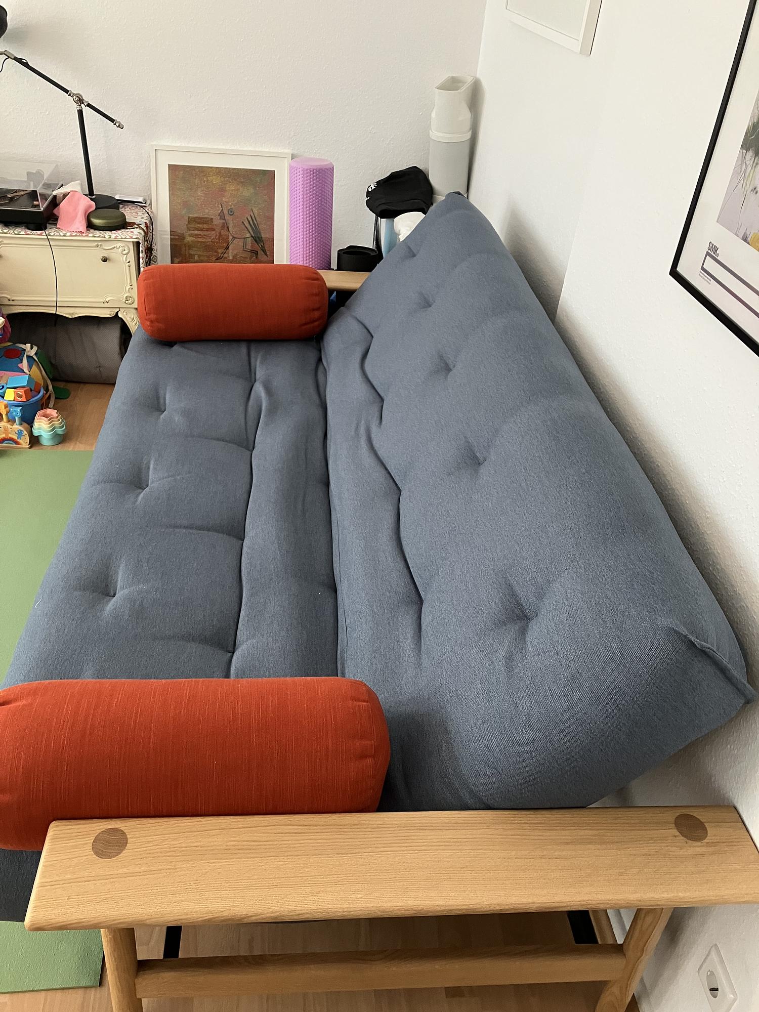 Baldar Schlafsofa Holz Blau 1