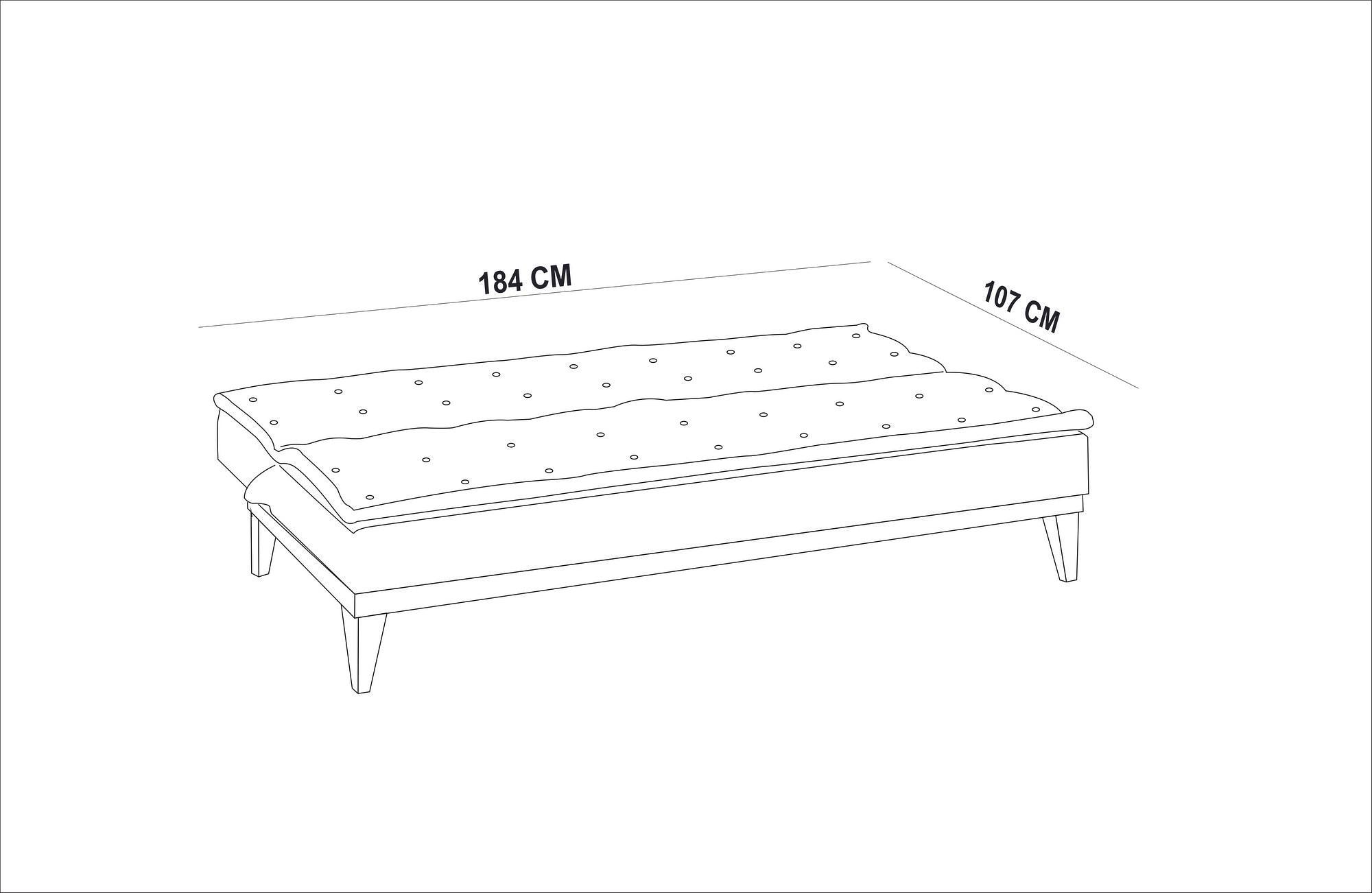 Fuoco Schlafsofa 3-Sitzer Holz Anthrazit 6