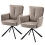 2x Drehbarer Armlehnenstuhl SALVIN Cappuccino 0