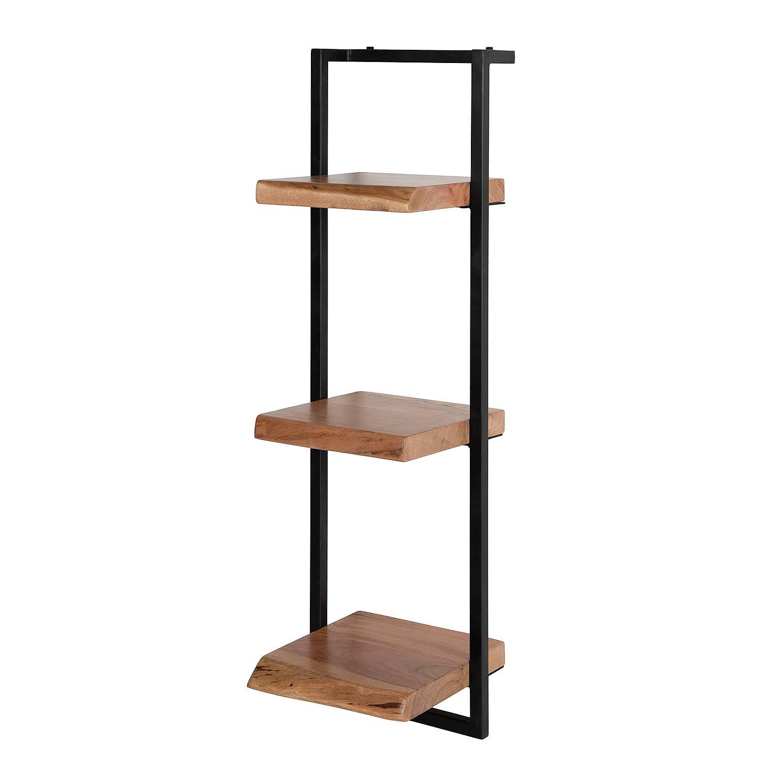 Scaffale a parete Kaawo II Metallo Acacia Nero 1