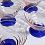 Art Deco bowl set Dessert Cobalt Blue 1930s 2