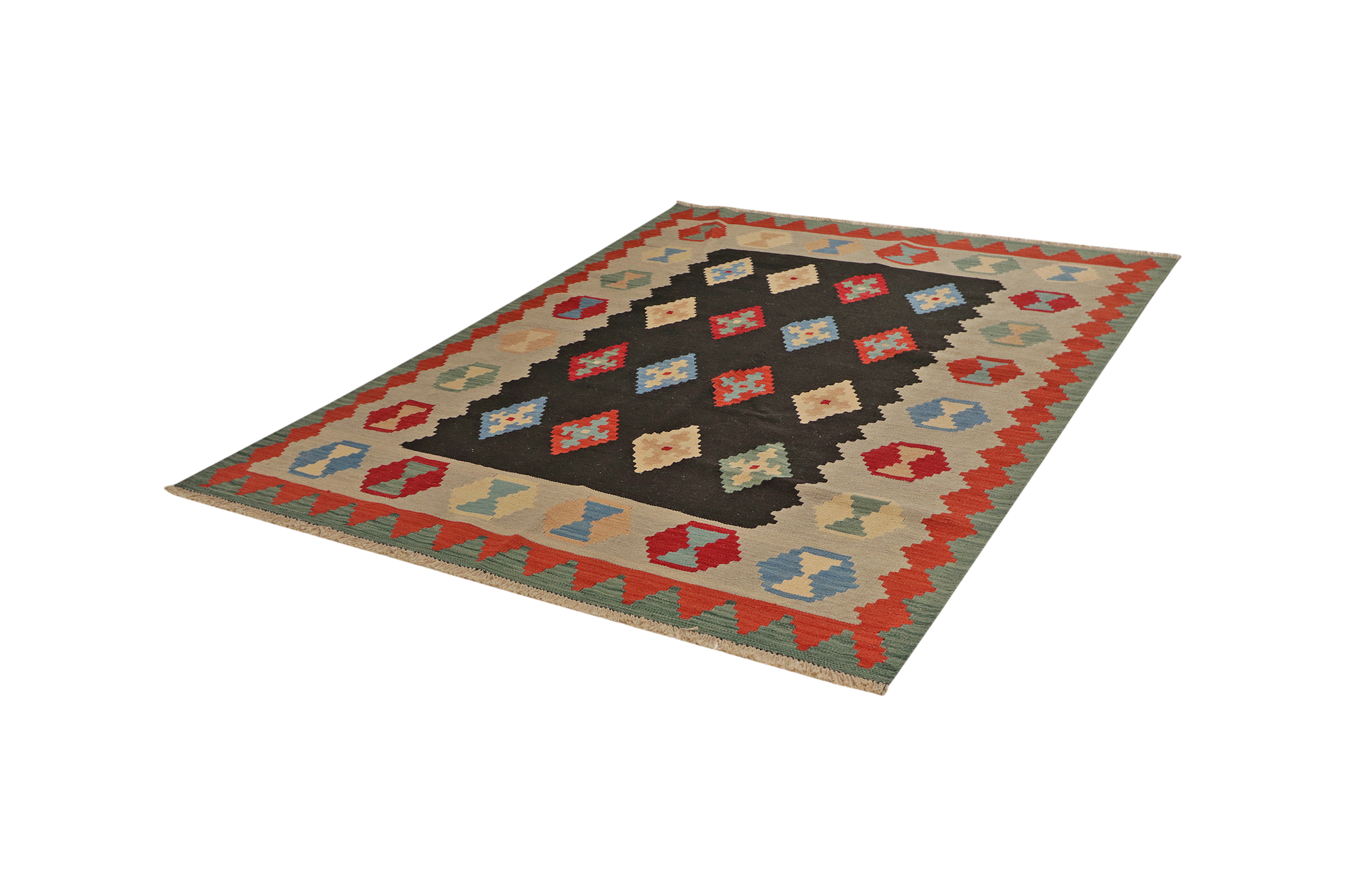 Kilim Gashgai Teppich Wolle Mehrfarbig 3