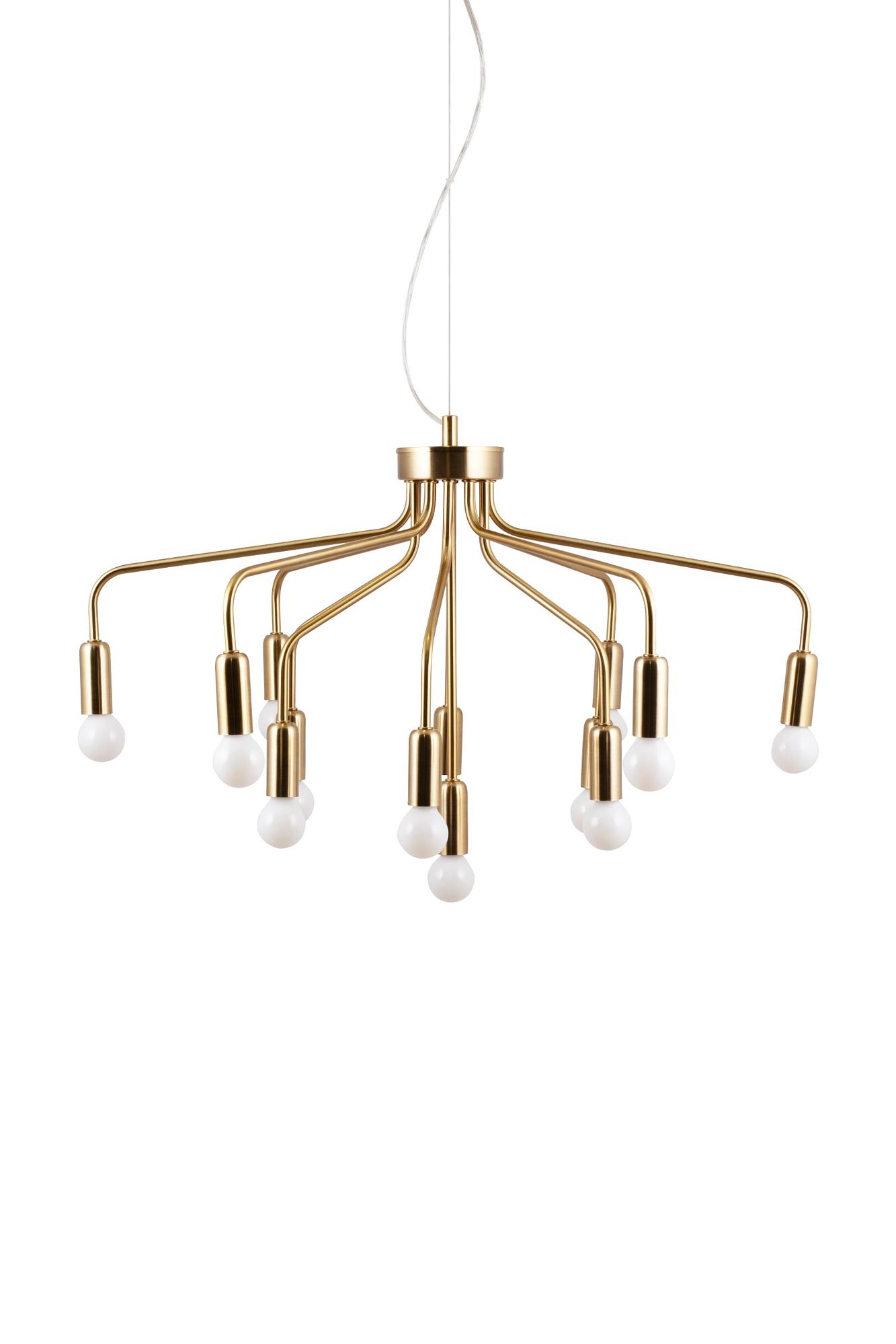 Roots Pendelleuchte Gebürstetes Messing Ø 70cm 4