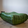Set Poltrona e Pouf Togo Pelle Pull-up Verde 5