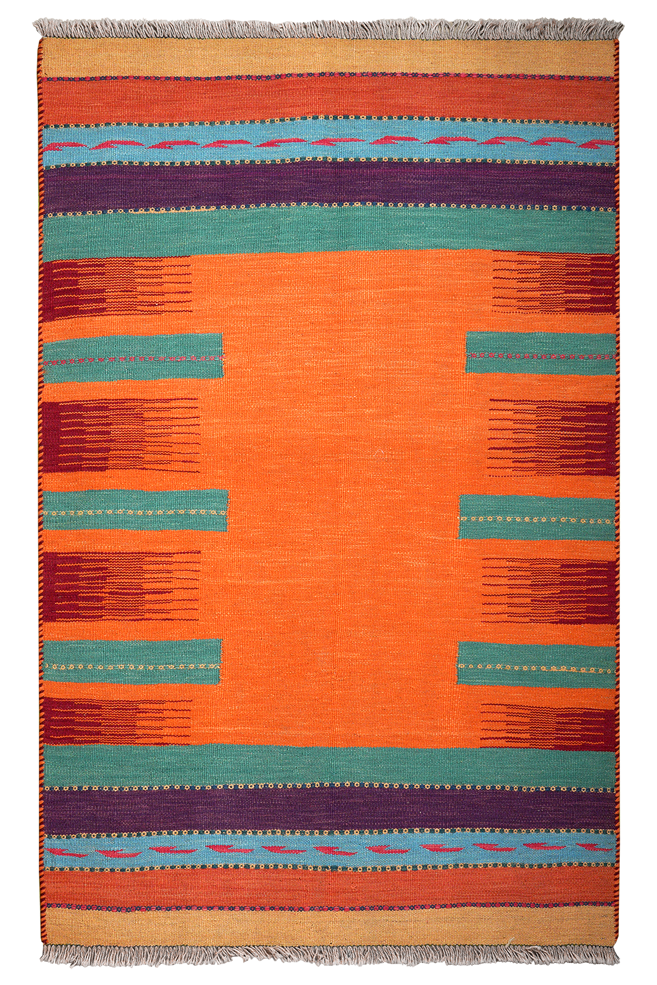 Kilim Gashgai Teppich Orange 0