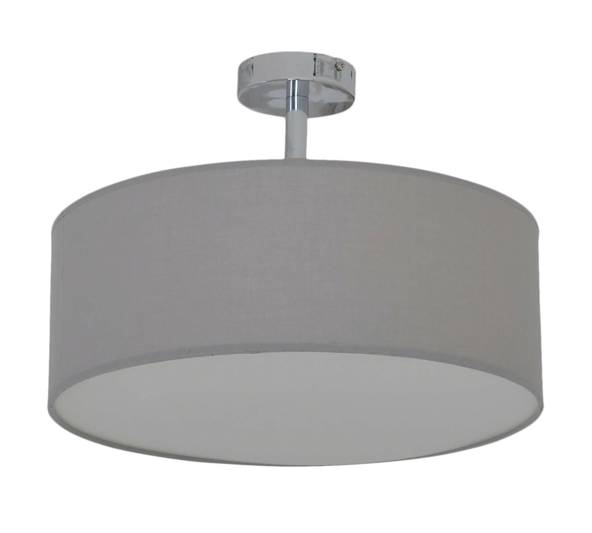 3-light ceiling lamp Cotton fabric Steel Gray 1