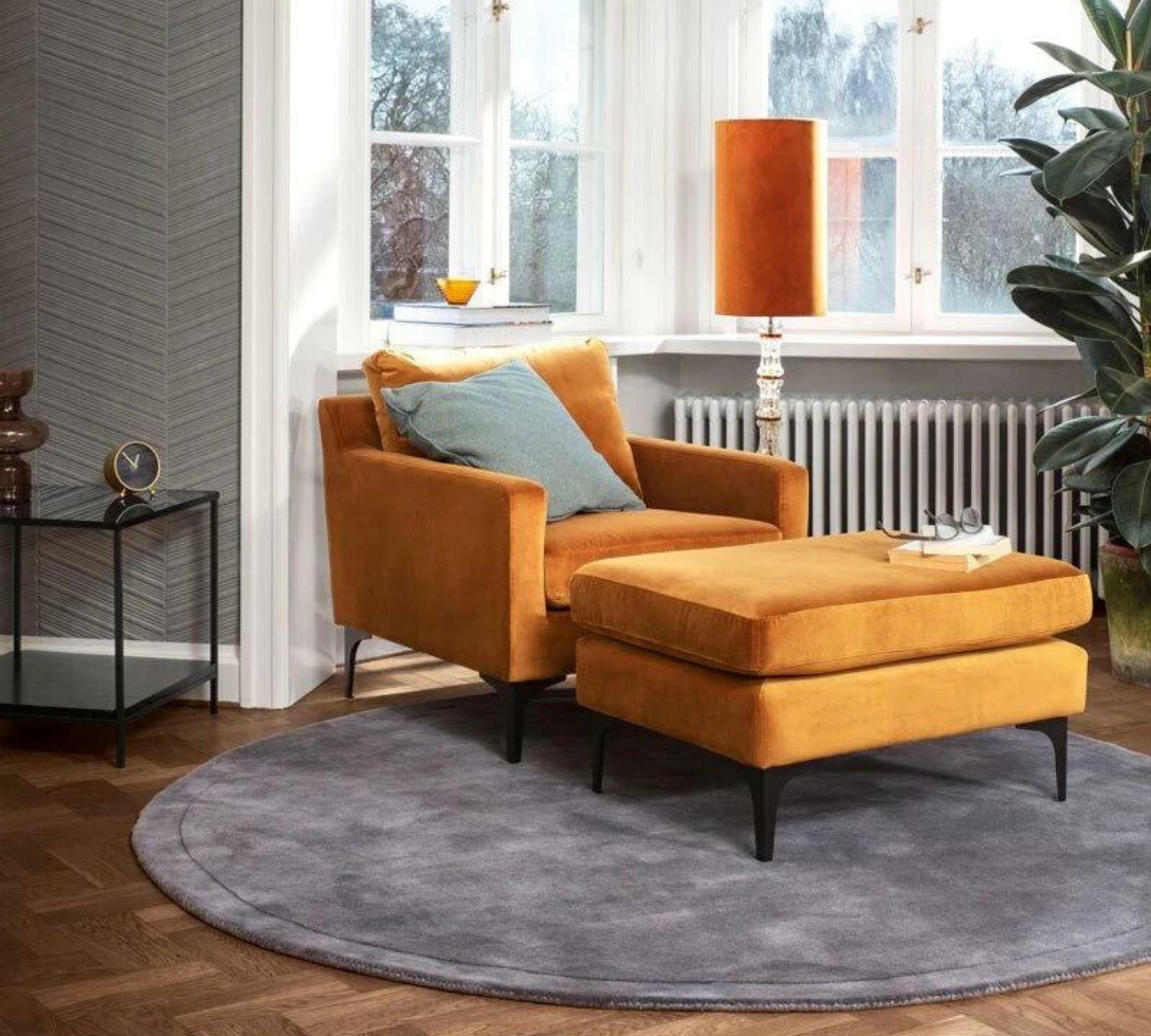 Astha Sessel Velour Matt Amber 2