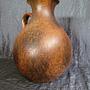 Vintage Vase Keramik Braun Schwarz 2