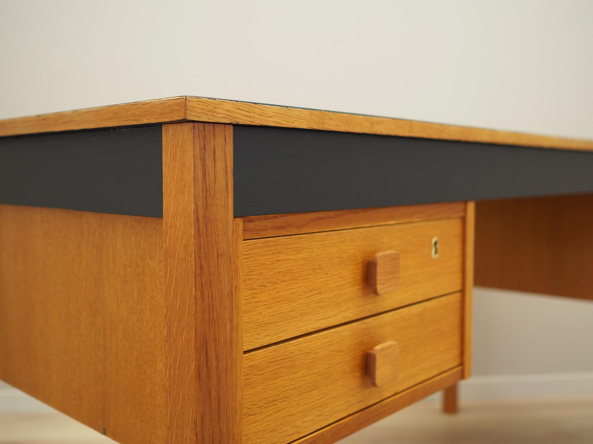 Vintage Desk Ash Wood Brown 1970s 11