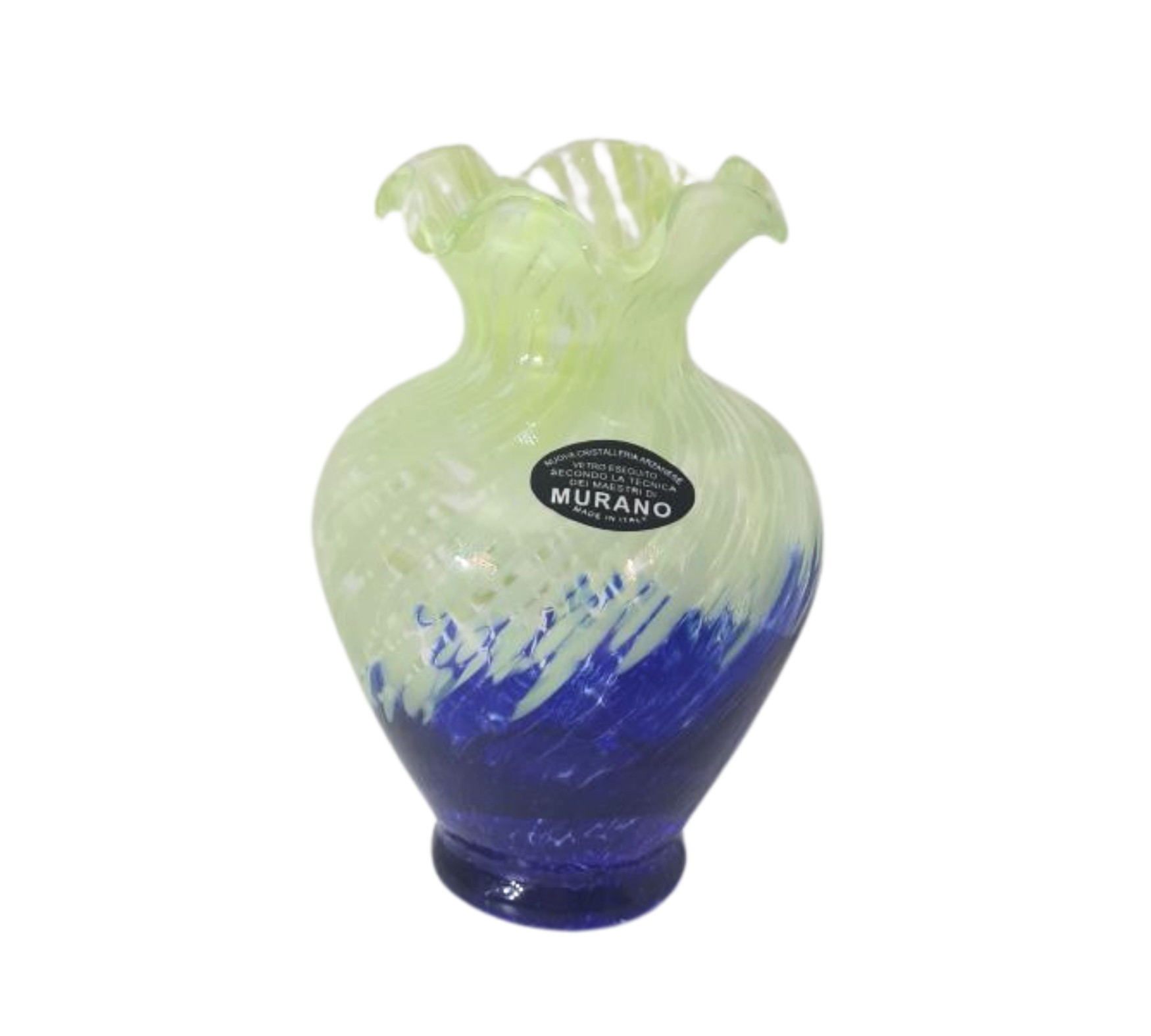 Vase Muranoglas Blau Grün 2