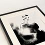 Fashion Art Print with Frame Black White 2