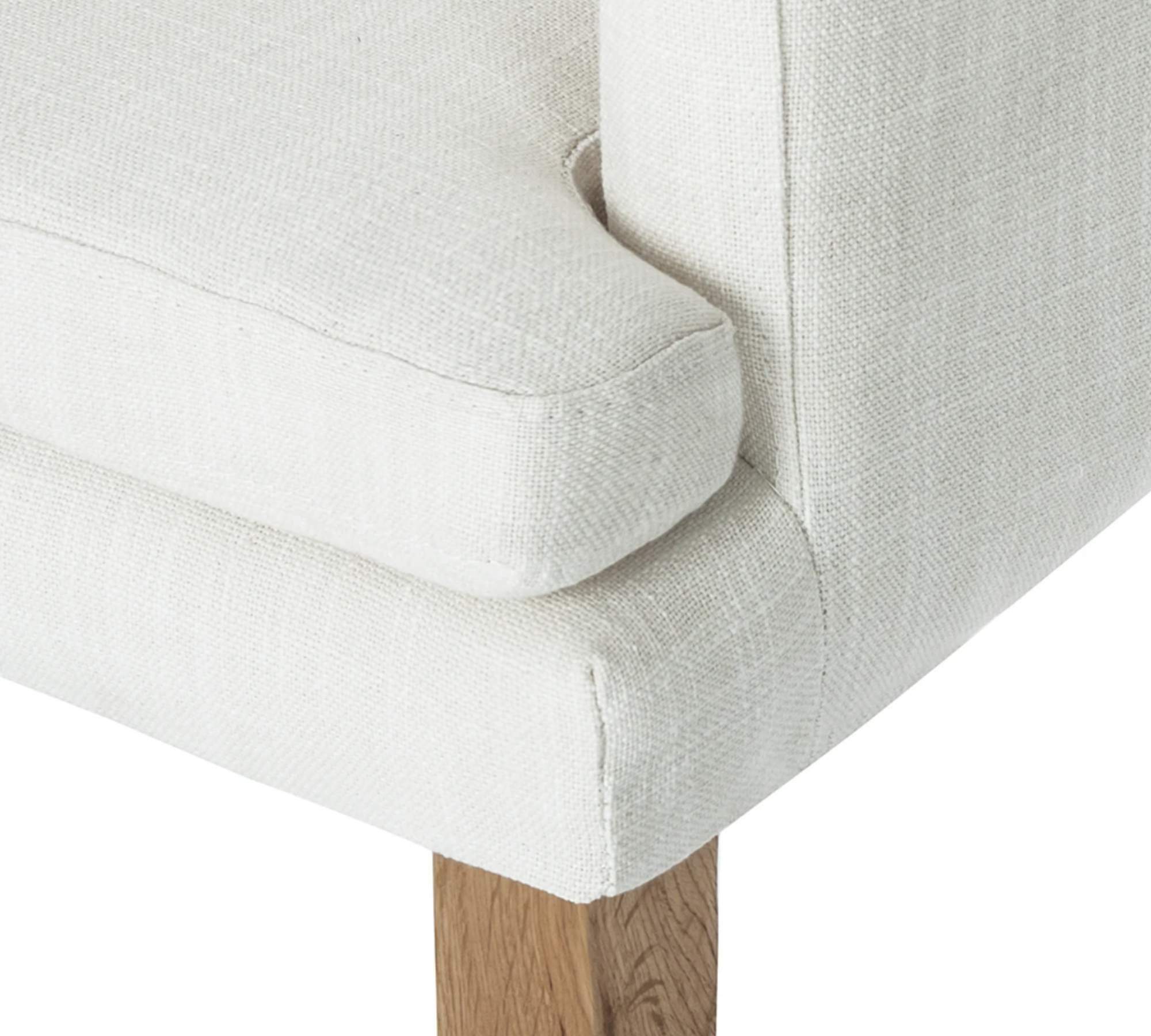 Armlehnstuhl Webstoff Weiß 6