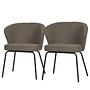 2x Polsterstuhl Bird I Taupe 0