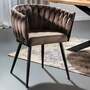 Armchair Velvet Iron Brown 2