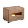 Bedside table Walnut Steel 0