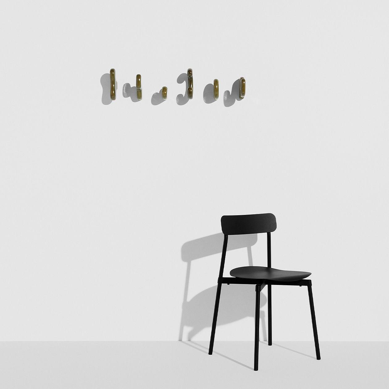 2x Klump Wandhaken Keramik Grün 2