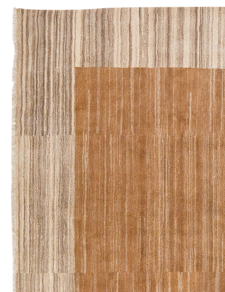 Gabbeh Teppich Wolle Braun 1