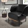 Armlehnsessel Leder Schwarz 2