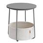 Ponoka Beistelltisch mit Korb Grau 45cm 0